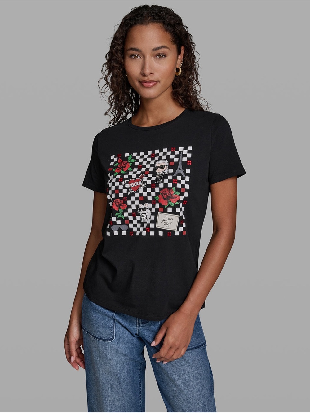 Karl Lagerfeld KARL CHOUPETTE CHECK TEE